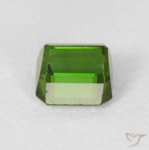 Tormalina Verde medio naturale da 0.74 ct, Ottagonale / Taglio smeraldo, VVS-VS