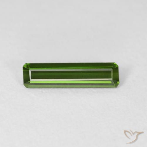 0.98ct Naturale Verde foresta Tormalina, Taglio smeraldo, VVS-VS
