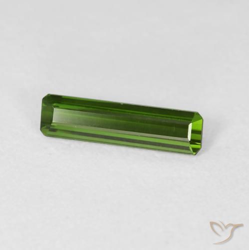 Tormalina Verde foresta naturale da 0.98 ct, Ottagonale / Taglio smeraldo, VVS-VS