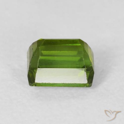 Tormalina Verde caldo naturale da 0.73 ct, Ottagonale / Taglio smeraldo, VVS-VS