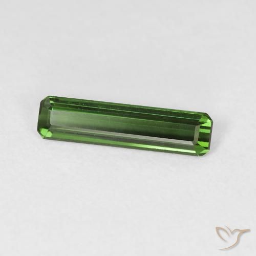 Tormalina Verde scuro naturale da 0.98 ct, Ottagonale / Taglio smeraldo, VVS-VS