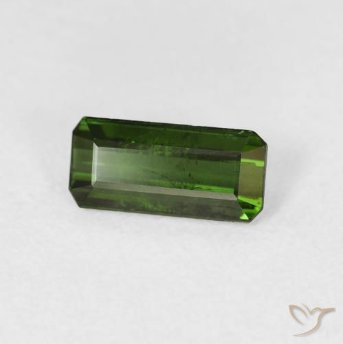 Tormalina Verde terroso naturale da 0.86 ct, Ottagonale / Taglio smeraldo, VS