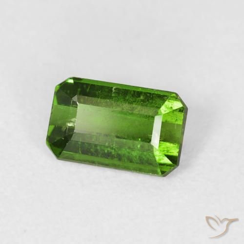 Tormalina Verde terroso naturale da 0.86 ct, Ottagonale / Taglio smeraldo, VS