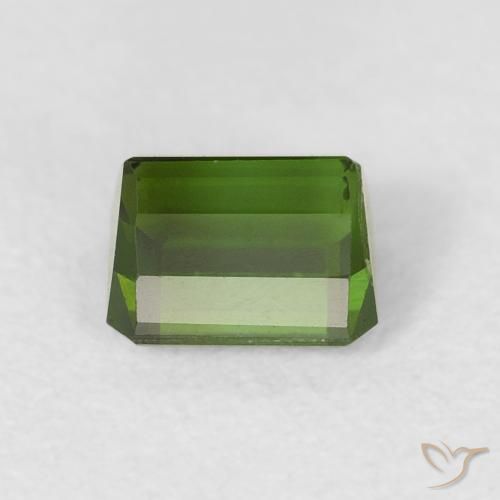 Tormalina Verde terroso naturale da 0.72 ct, Ottagonale / Taglio smeraldo, VS