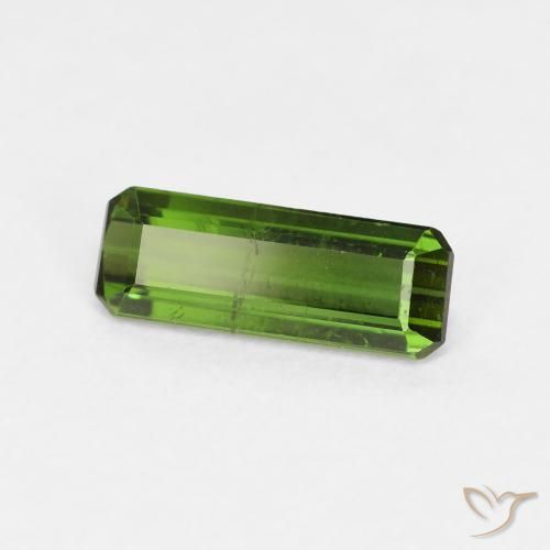 Tormalina Verde scuro naturale da 0.99 ct, Ottagonale / Taglio smeraldo, VS