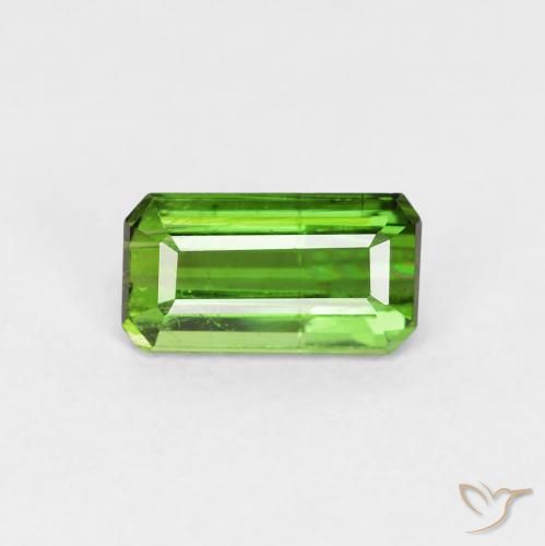 0.85ct Naturale Verde foresta Tormalina, Taglio smeraldo, VS-SI
