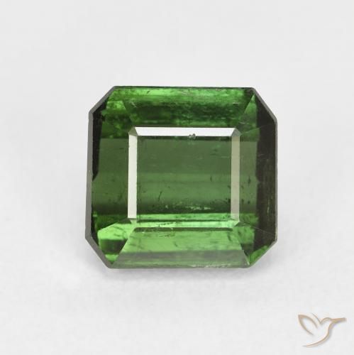 2.26ct Naturale Verde foresta Tormalina, Taglio smeraldo, VS