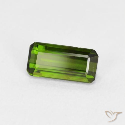 Tormalina Verde terroso naturale da 0.82 ct, Ottagonale / Taglio smeraldo, VVS-VS