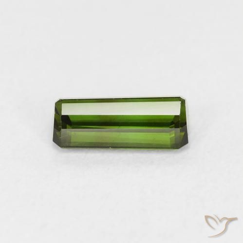 Tormalina Verde terroso naturale da 0.82 ct, Ottagonale / Taglio smeraldo, VVS-VS
