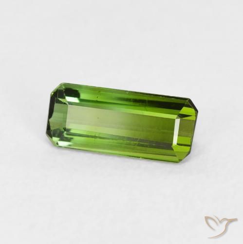 Tormalina Verde scuro naturale da 0.87 ct, Ottagonale / Taglio smeraldo, VVS-VS