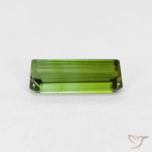 Tormalina Verde scuro naturale da 0.87 ct, Ottagonale / Taglio smeraldo, VVS-VS