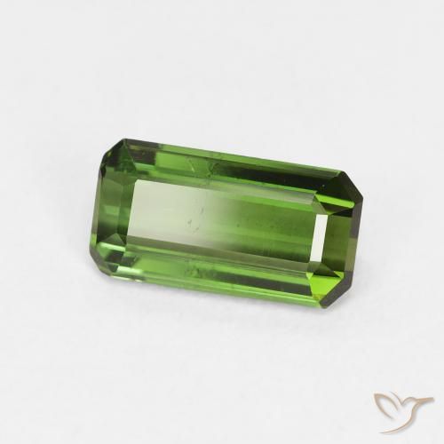 Tormalina Verde scuro naturale da 1.35 ct, Ottagonale / Taglio smeraldo, VS