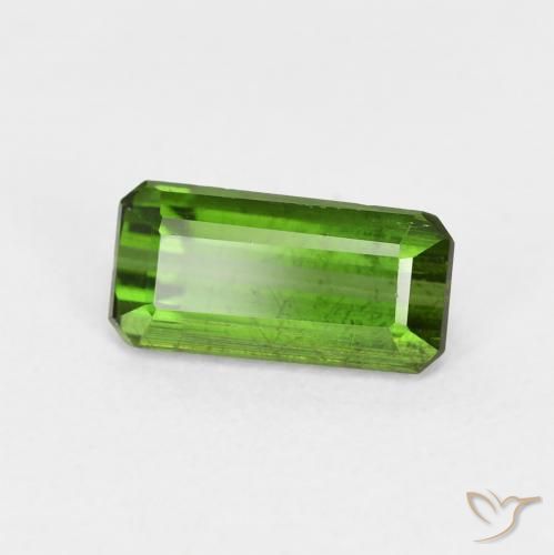 Tormalina Verde terroso naturale da 1.15 ct, Ottagonale / Taglio smeraldo, VS