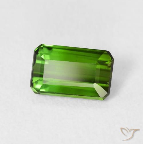 Tormalina Verde scuro naturale da 1.21 ct, Ottagonale / Taglio smeraldo, VVS-VS