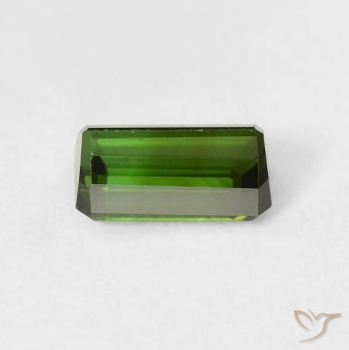 Tormalina Verde scuro naturale da 1.21 ct, Ottagonale / Taglio smeraldo, VVS-VS