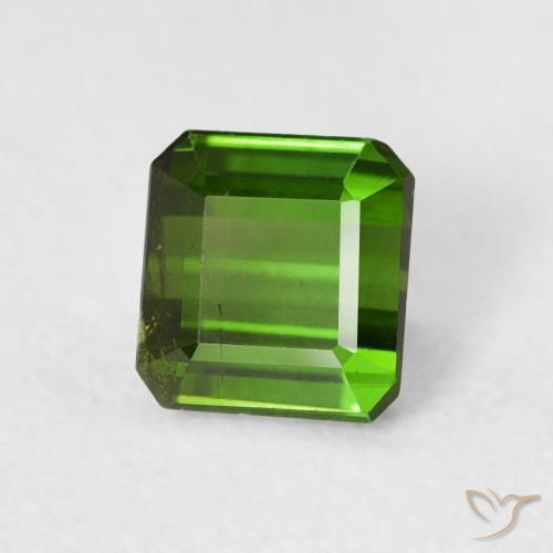Tormalina Verde foresta naturale da 0.80 ct, Ottagonale / Taglio smeraldo, VS