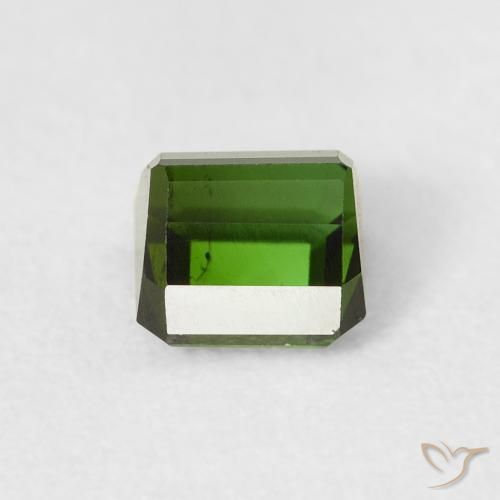 Tormalina Verde foresta naturale da 0.80 ct, Ottagonale / Taglio smeraldo, VS