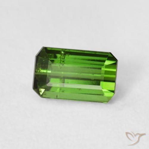 Tormalina Verde medio naturale da 0.75 ct, Ottagonale / Taglio smeraldo, VS-SI
