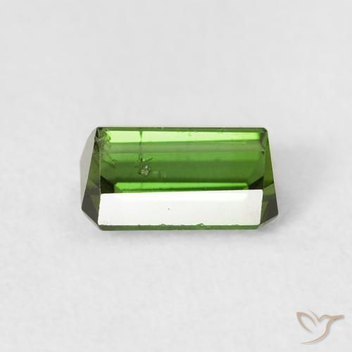 Tormalina Verde medio naturale da 0.75 ct, Ottagonale / Taglio smeraldo, VS-SI