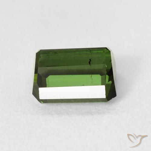 Tormalina Verde foresta naturale da 1.74 ct, Ottagonale / Taglio smeraldo, VS-SI