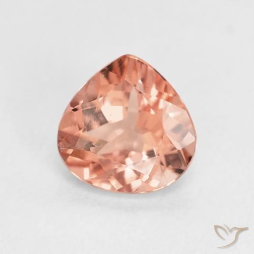 Tormalina Arancione chiaro naturale da 1.30 ct, Forma a pera, VS