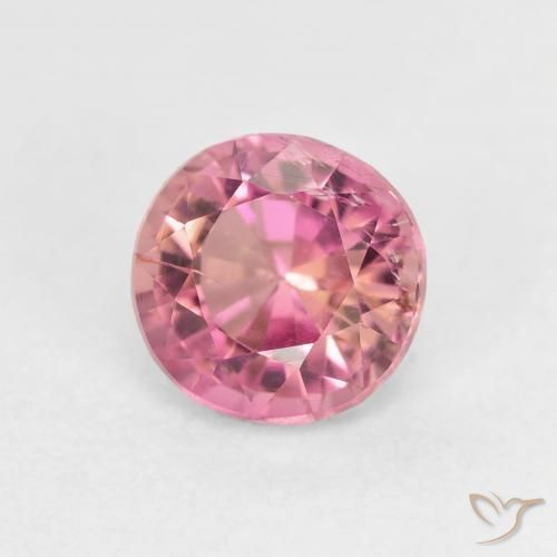 1.49ct Naturale Rosa hot Tormalina, Rotondo, VS