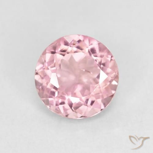 1.24ct Naturale Rosa chiaro Tormalina, Rotondo, VS