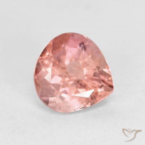 Tormalina Rosa rossastra naturale da 1.28 ct, Forma a pera, VS