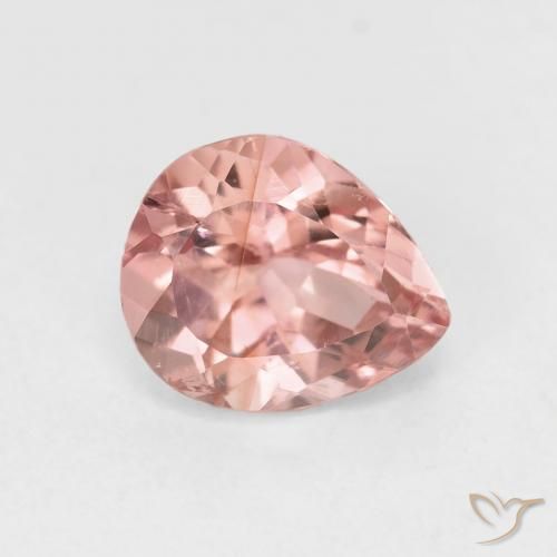 1.46ct Naturale Rosa chiaro Tormalina, Forma a pera, VS