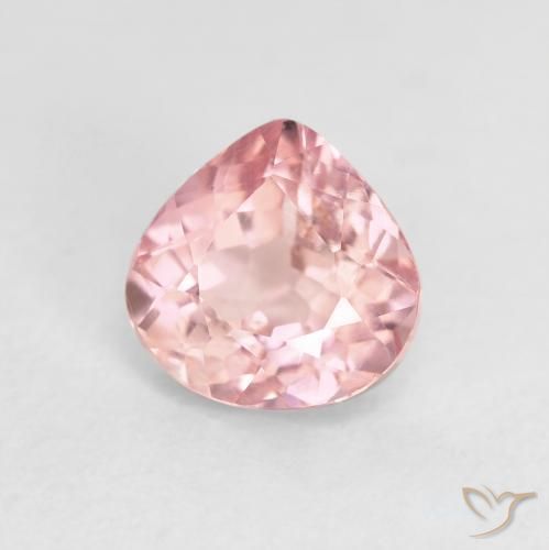 Tormalina Rosa shocking chiaro naturale da 1.52 ct, Forma a pera, VS