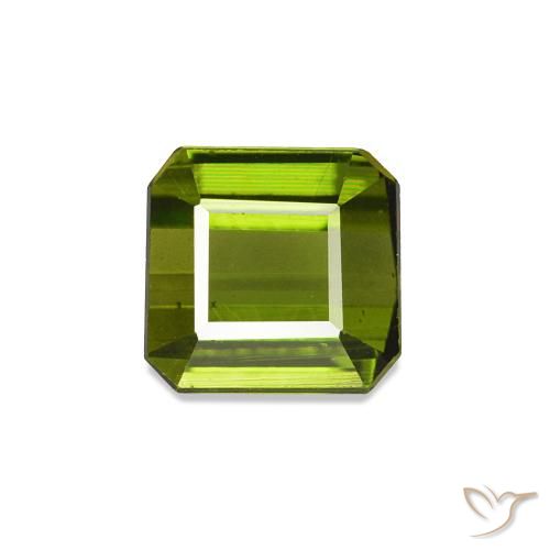 0.69ct Verde scuro Tormalina, Taglio smeraldo, VVS