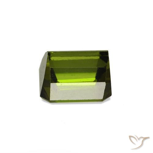 Tormalina Verde scuro naturale da 0.69 ct, Ottagonale / Taglio smeraldo, VVS