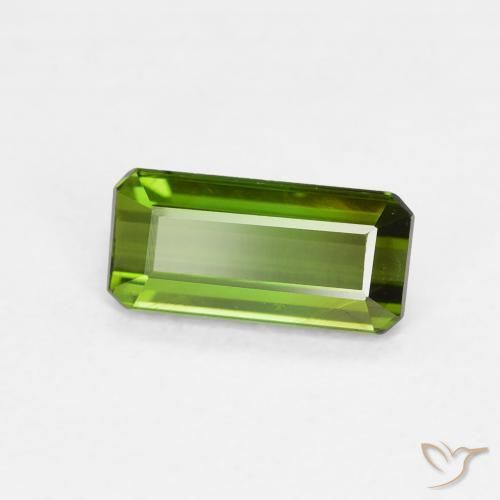 Tormalina Verde scuro naturale da 0.73 ct, Ottagonale / Taglio smeraldo, VVS