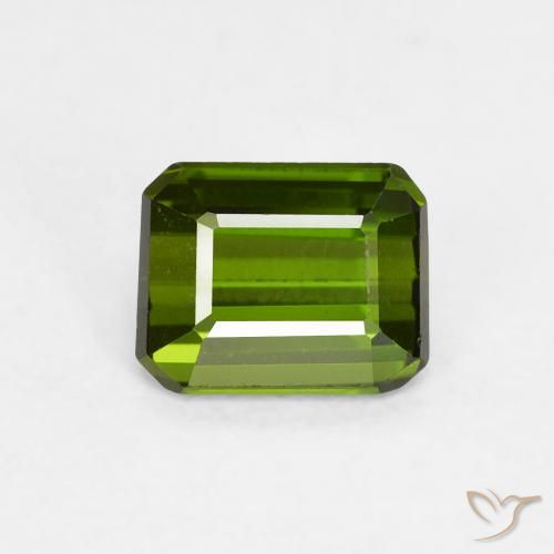 0.75ct Naturale Verde scuro Tormalina, Taglio smeraldo, VVS-VS