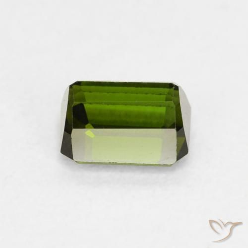 Tormalina Verde scuro naturale da 0.75 ct, Ottagonale / Taglio smeraldo, VVS-VS