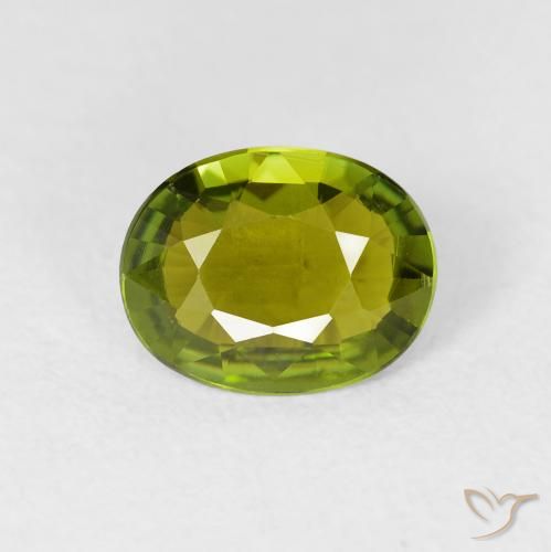 1.32ct Naturale Caldo bosco verde Tormalina, Ovale, VS
