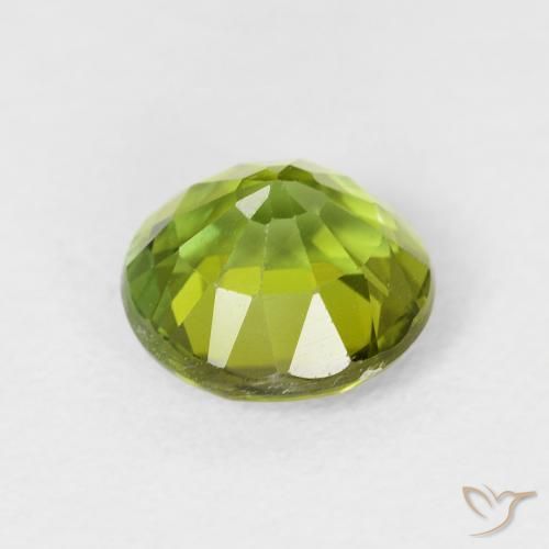 Tormalina Verde oliva naturale da 1.52 ct, Rotondo, VS