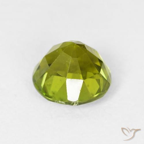 Tormalina Verde oliva naturale da 1.52 ct, Rotondo, VS