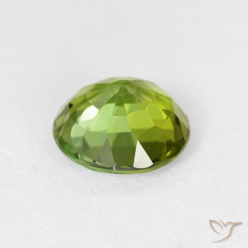 Tormalina Verde chiaro naturale da 1.67 ct, Rotondo, VS