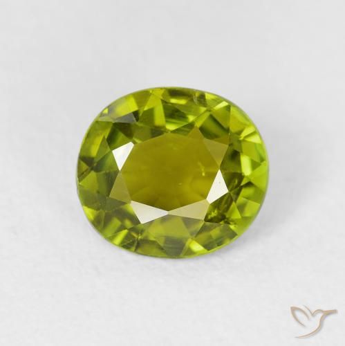 1.44ct Naturale Verde acceso Tormalina, Ovale, VS