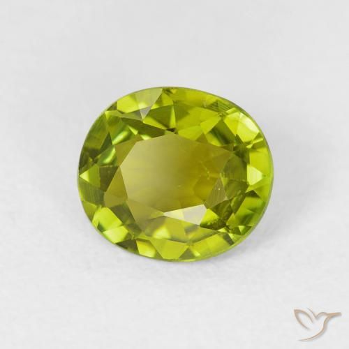 Tormalina Verde acceso naturale da 1.44 ct, Ovale, VS