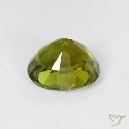 Tormalina Caldo terroso verde naturale da 1.71 ct, Ovale, VS