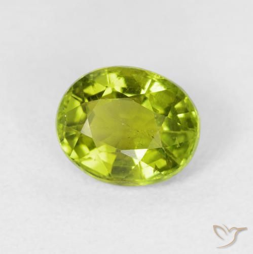 Tormalina Verde medio naturale da 1.48 ct, Ovale, VS