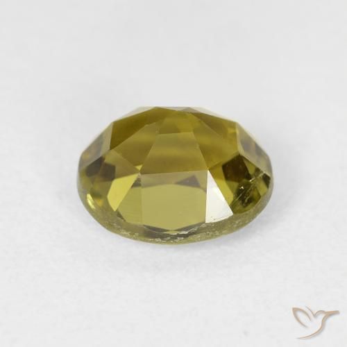 Tormalina Verde giallastro naturale da 1.75 ct, Ovale, VS