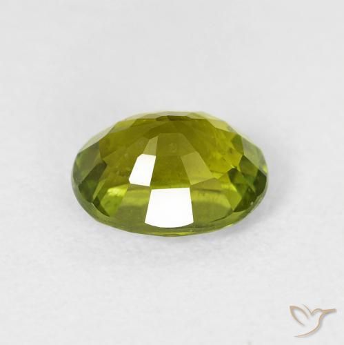 Tormalina Verde acceso naturale da 1.39 ct, Ovale, VS