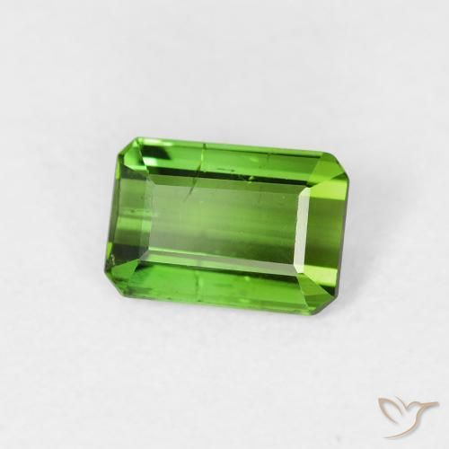 Tormalina Verde medio naturale da 0.75 ct, Ottagonale / Taglio smeraldo, VS-SI