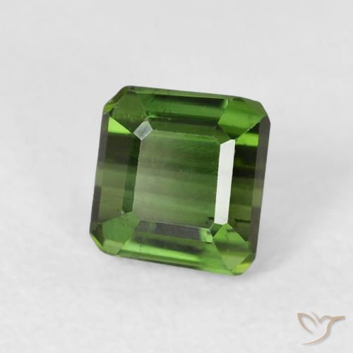 Tormalina Verde scuro naturale da 0.73 ct, Ottagonale / Taglio smeraldo, VS
