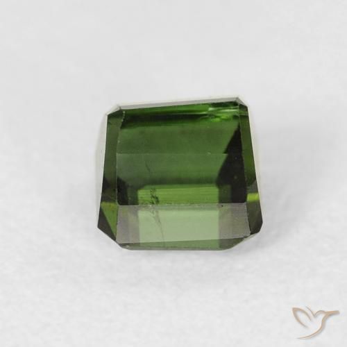 Tormalina Verde scuro naturale da 0.73 ct, Ottagonale / Taglio smeraldo, VS