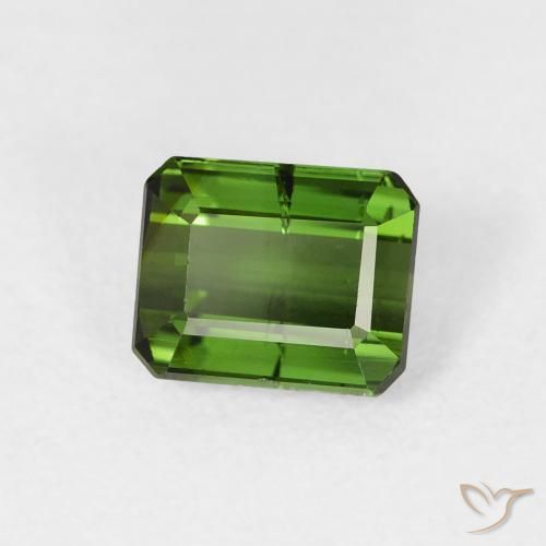 Tormalina Verde terroso naturale da 1.22 ct, Ottagonale / Taglio smeraldo, SI