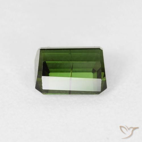 Tormalina Verde terroso naturale da 1.22 ct, Ottagonale / Taglio smeraldo, SI